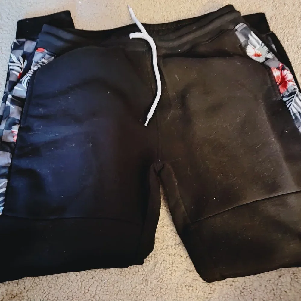 SOUTHPOLE BLACK FLOWER JOGGERS - MENS XL - EXCELLENT CONDITION - Picture 2 of 6